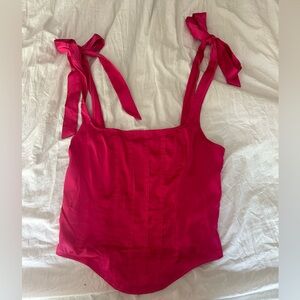 Missguided Bow Tie Corset Top